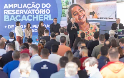 Evento de inauguração da nova Base Operacional e Reservatório do Bacacheri.