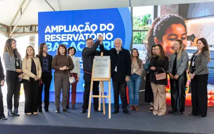 Evento de inauguração da nova Base Operacional e Reservatório do Bacacheri.
