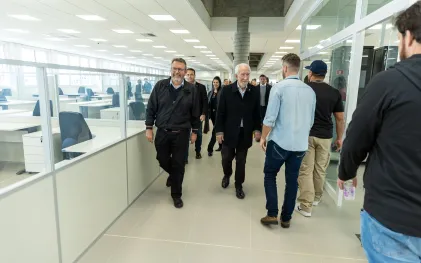 O interior da nova Base Operacional e Reservatório do Bacacheri.