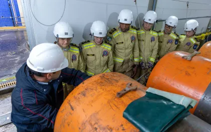 Sanepar contribui na formação de cadetes do Corpo de Bombeiros.