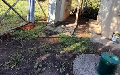 imagem mostra visão parcial do poço 