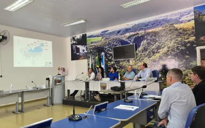 Assinatura obra esgoto faxinal