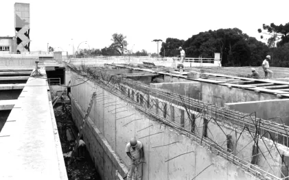 Construção da Estação de Tratamento de Água Passaúna em Curitiba