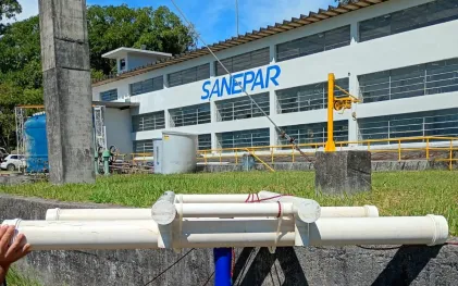 Instalação da Estação Remota de monitoramento de qualidade de água