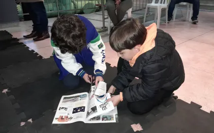 Crianças participam de oficina no Museu do Saneamento da Sanepar