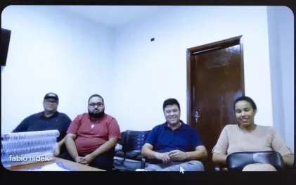 Reunião entre a presidência da Sanepar e prefeito de São João do Ivaí