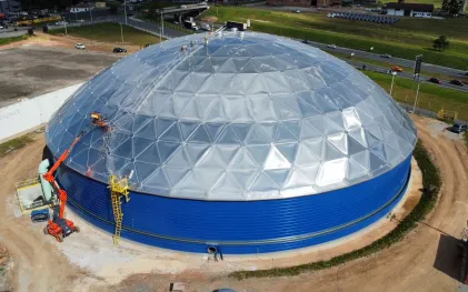 Sanepar finaliza maior reservatório de água tratada da América Latina feito em duplo aço