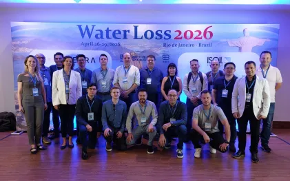 Equipe da Sanepar durante o conferência Water Loss 2026
